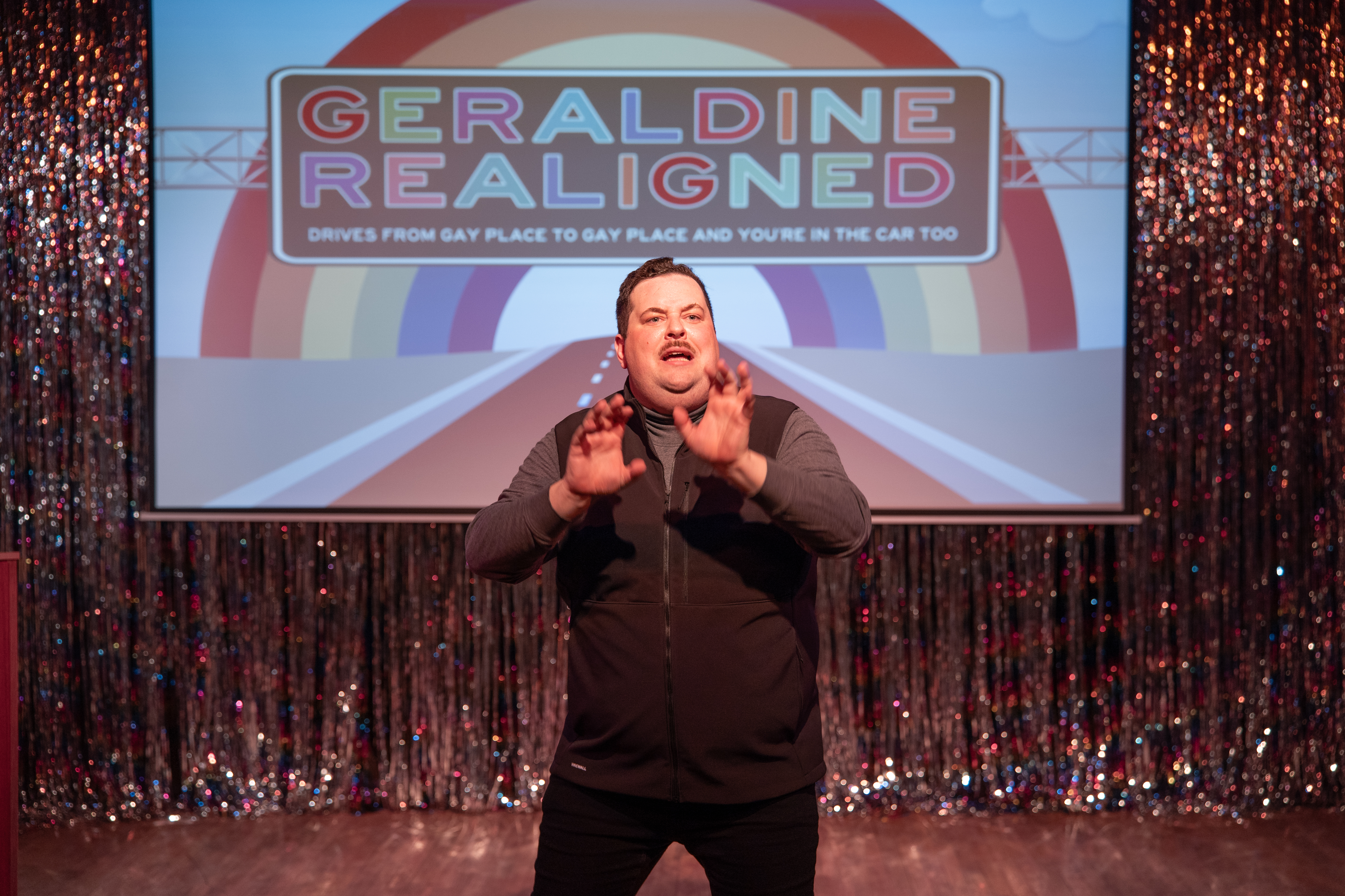 Photo from a performance of Geraldine Realigned.