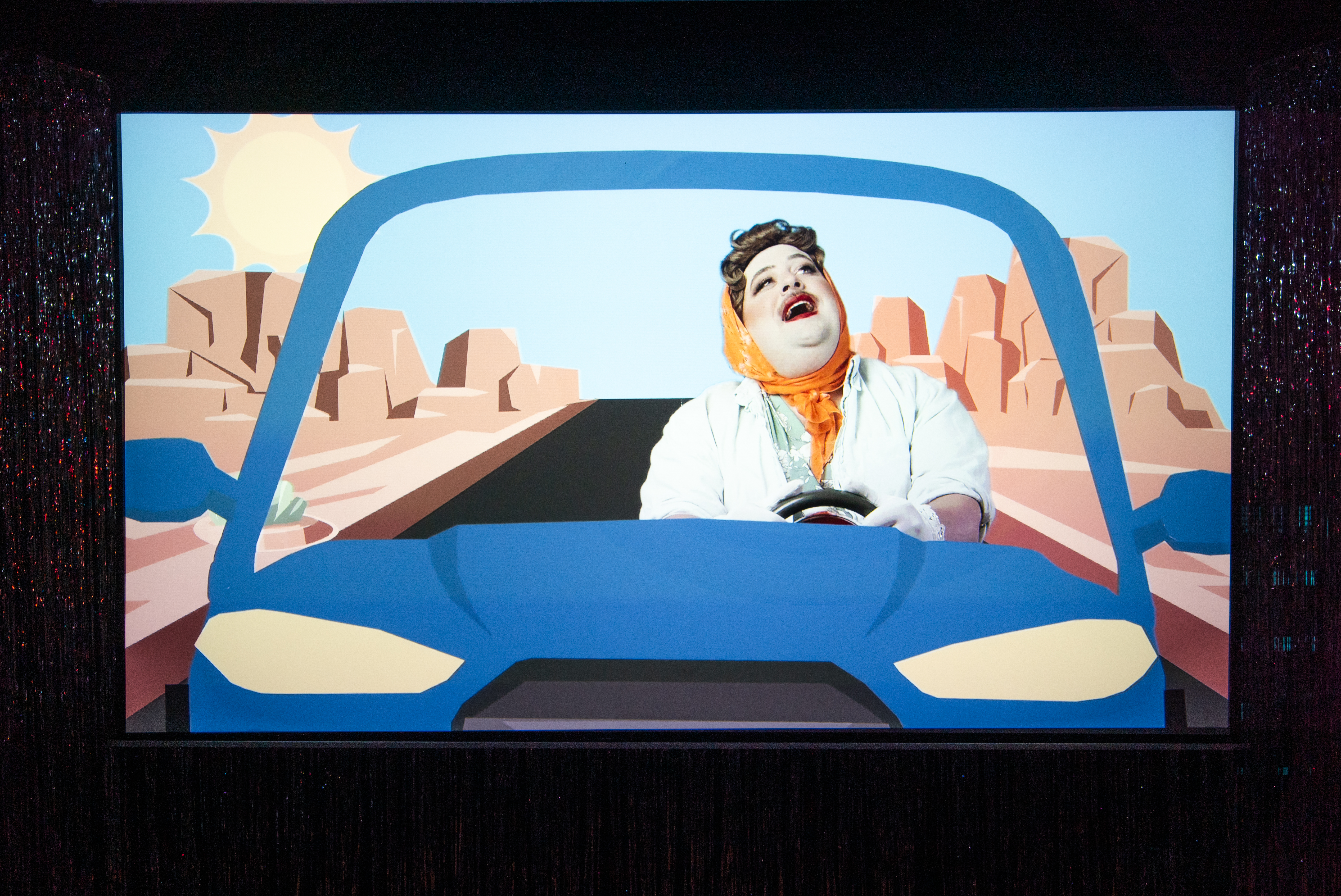 Photo from a performance of Geraldine Realigned.